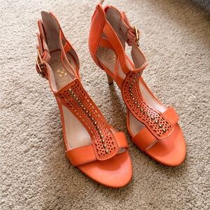 New! Never worn -Vince Camuto Orange Cut-Out Heels
